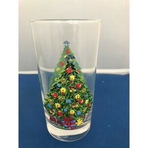 Holiday Magic Christmas Tree Glass Hi-ball Tumbler Highball‎ Single